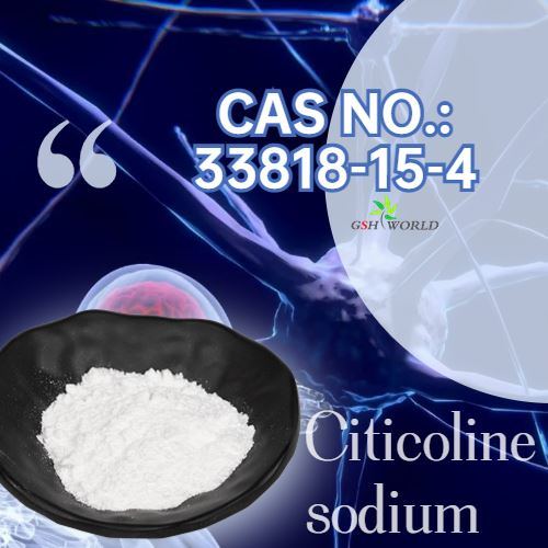 98% Citicoline Sodium, Factory Supply Pharmaceutical Raw Material CAS 33818-15-4