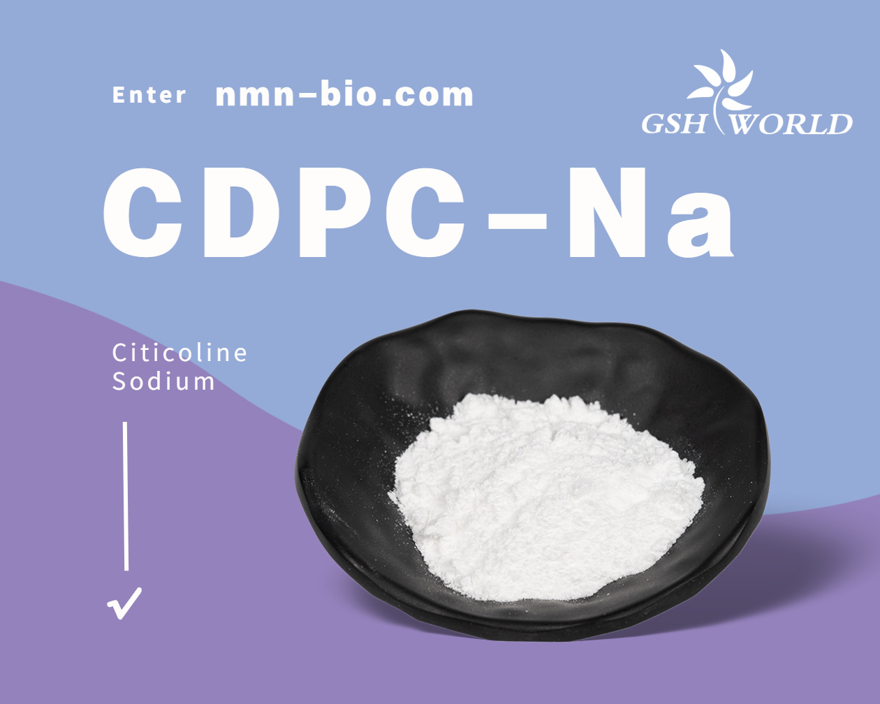 USP Grade 98% Purity API Powder CAS 33818-15-4 Cdpc-Na Citicoline Sodium suppliers & manufacturers in China
