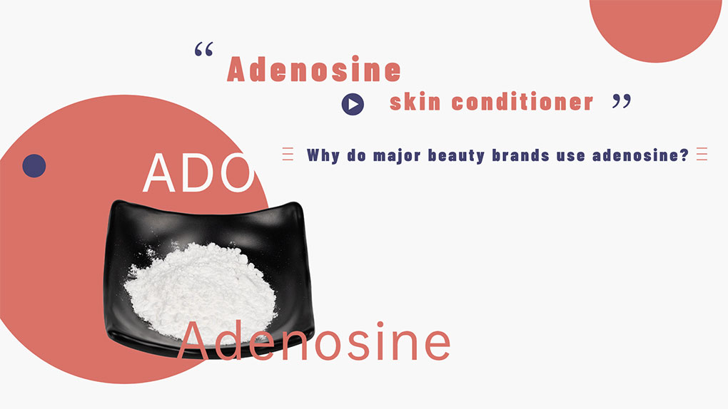 What role does adenosine play in cosmetics?