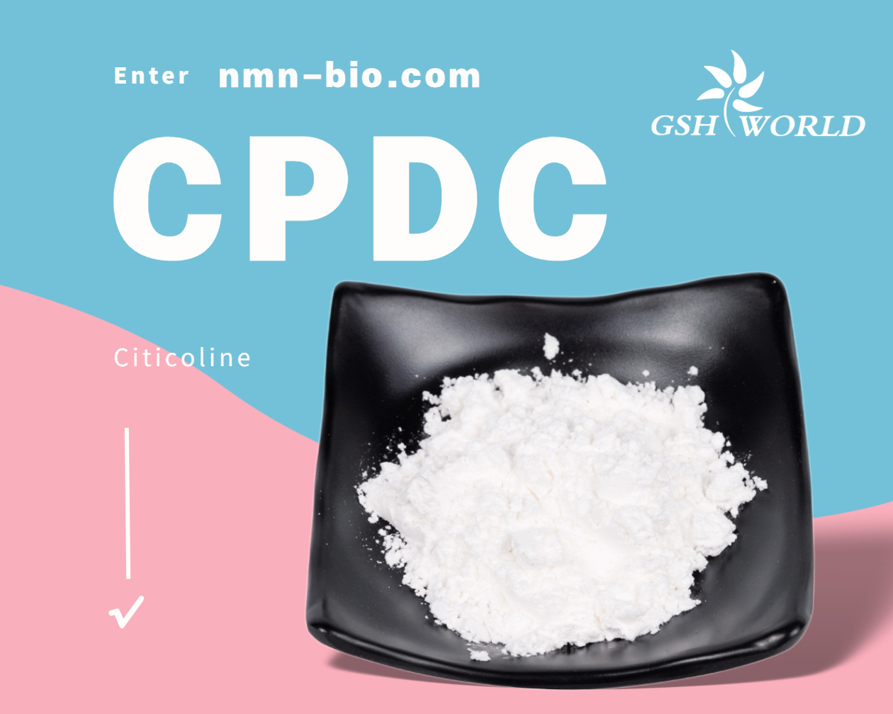 Citicoline Cdp-Choline Bulk Raw Powder 99% in Stock Citicoline Powder Factory suppliers & manufacturers in China