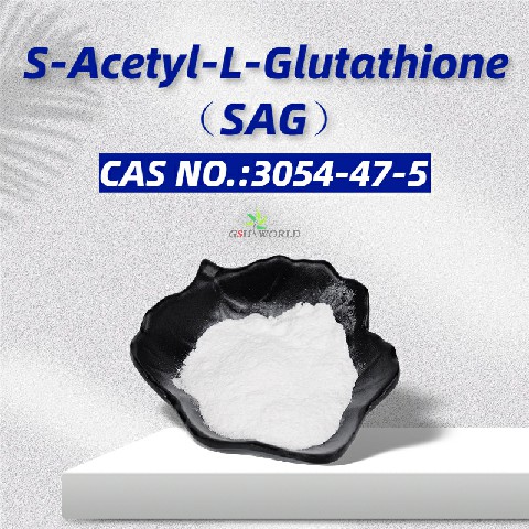 99% Purity Cosmetic Grade Raw Material CAS 3054-47-5 Sag S-Acetyl Glutathione for Skin Whitening Hot Sale