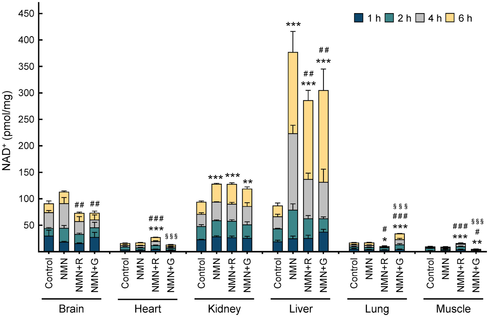 Effect of NMN Combo Treatments on Different Organs.