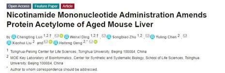 Nicotinamide Mononucleotide Administration Amends Protein Acetylome of Aged Mouse Liver